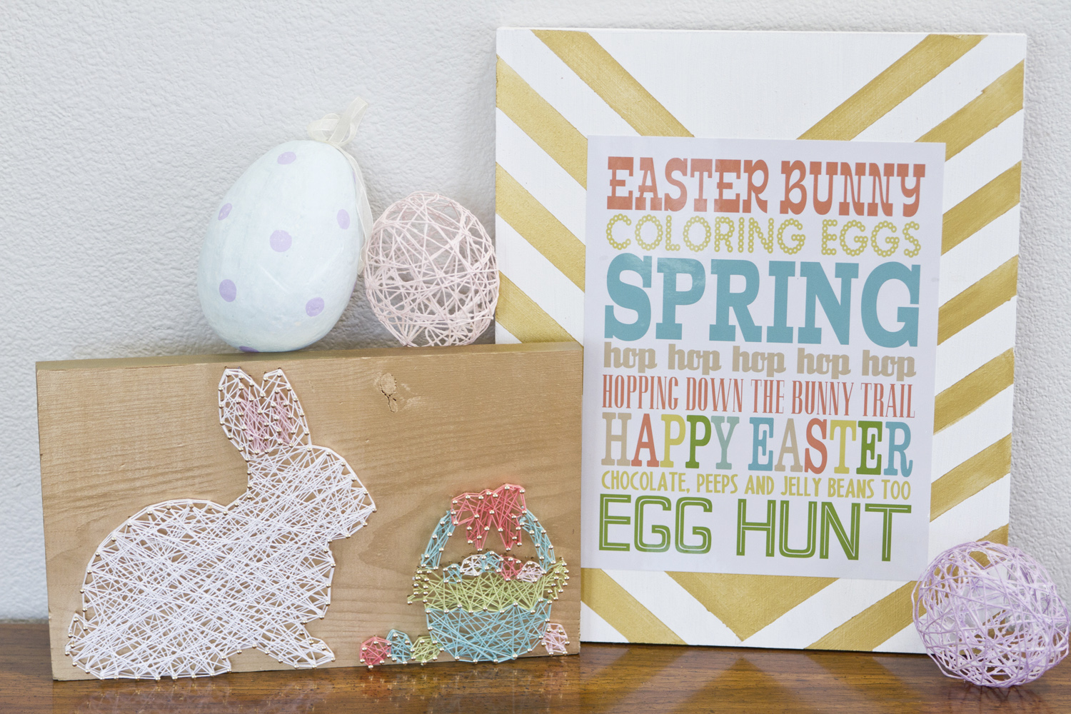 Easter Bunny String Art by popular Utah lifestyle blogger By Jen Rose