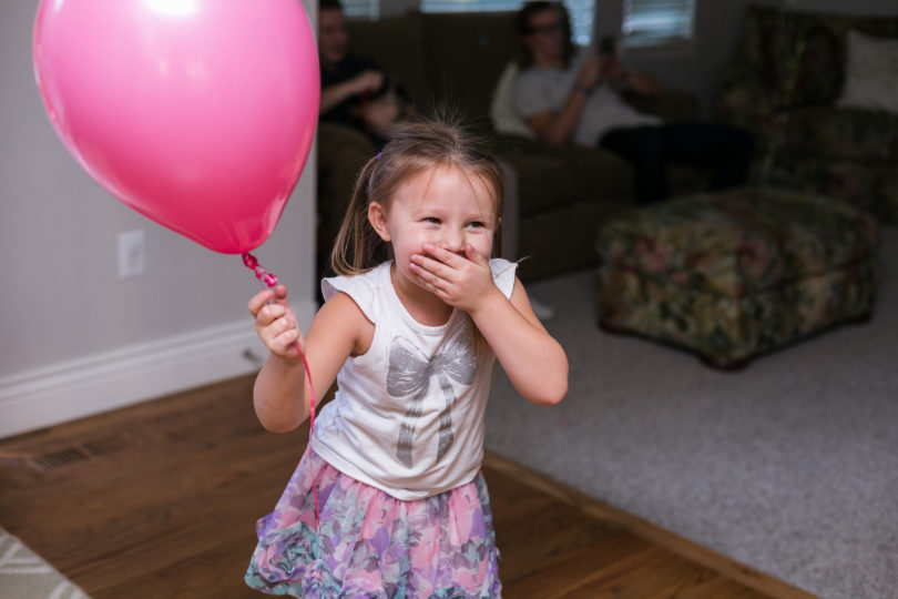Gender Reveal Party, let each child pick a balloon for their guess. - Gender Reveal Party Ideas by Utah mom blogger By Jen Rose