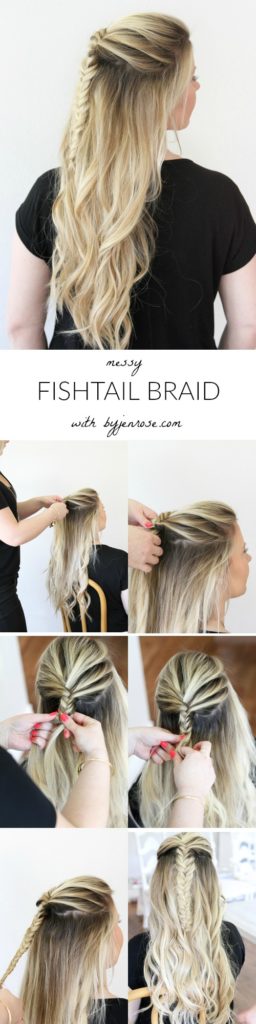 Messy Fishtail Braid Tutorial