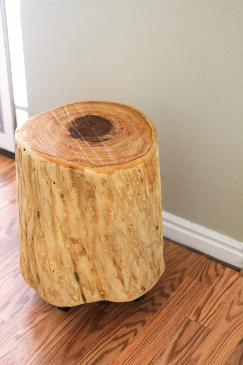 DIY Wooden Stump Table by Utah style blogger By Jen Rose