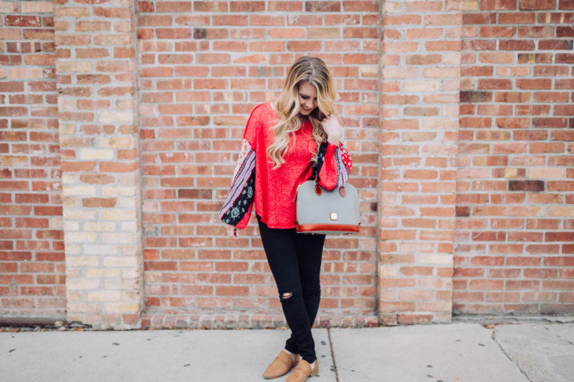 Red dooney store and bourke satchel