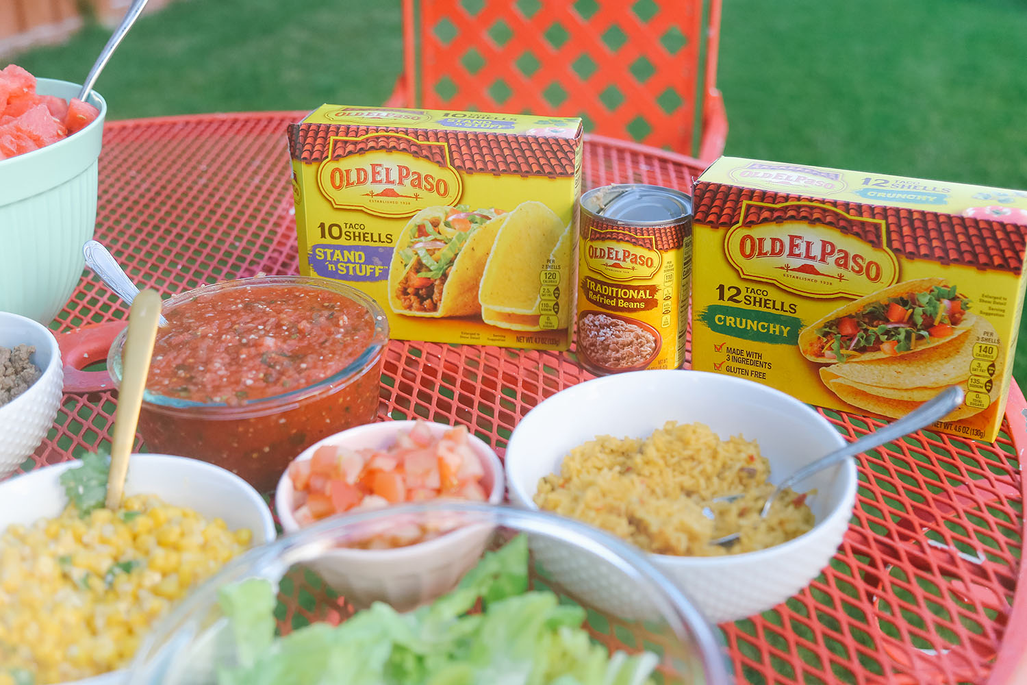 Tips for Hosting a Simple Summer Dinner Party featured by US lifestyle blogger, By Jen Rose: image of Old El Paso products for summer dinner party