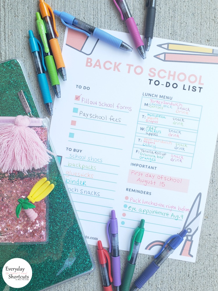 FREE back to school printables featured by US life and style blogger, By Jen Rose